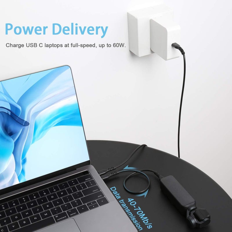 كابل USB C إلى USB C (حزمة واحدة ، 3ft ، أسود) كابل الشحن السريع من النوع C إلى النوع C 2.0 كابل نقل البيانات عالي السرعة مزامنة كابل USB C-C لـ Galaxy S10 S9 ، Huawei P20 ، Nexus 6P 5X ، Chromebook ، Matebook - Image 5